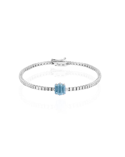 Aquamarine tennis bracelet